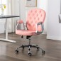 vidaXL Silla de oficina giratoria de cuero sintético rosa vidaXL Silla de oficina giratoria de cuero sintético rosa