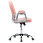 vidaXL Silla de oficina giratoria de cuero sintético rosa vidaXL Silla de oficina giratoria de cuero sintético rosa