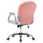 vidaXL Silla de oficina giratoria de cuero sintético rosa vidaXL Silla de oficina giratoria de cuero sintético rosa