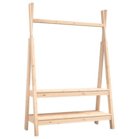 vidaXL Perchero de madera maciza de pino 100x45,5x150 cm