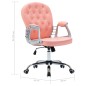 vidaXL Silla de oficina giratoria de cuero sintético rosa vidaXL Silla de oficina giratoria de cuero sintético rosa