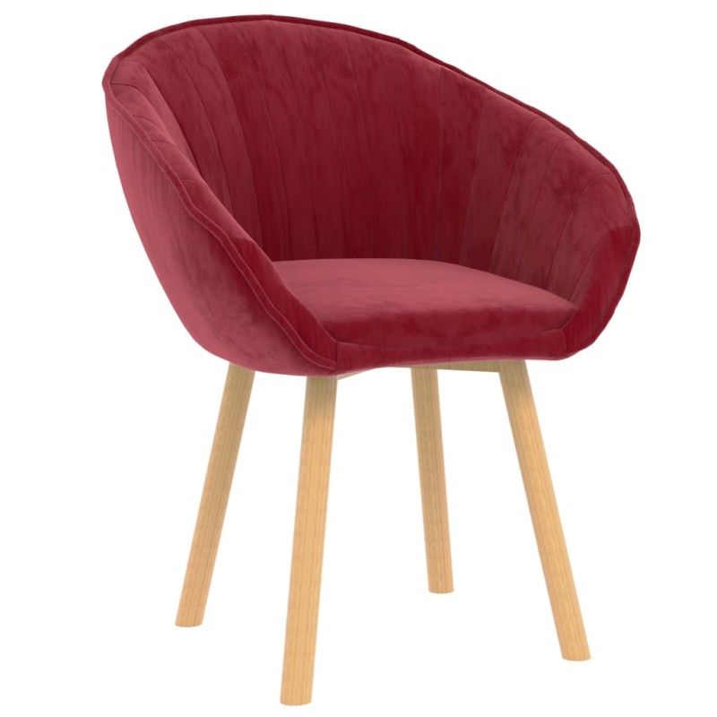 vidaXL Silla de comedor terciopelo rojo vino tinto vidaXL Silla de comedor terciopelo rojo vino tinto