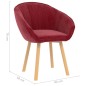 vidaXL Silla de comedor terciopelo rojo vino tinto vidaXL Silla de comedor terciopelo rojo vino tinto