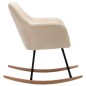 vidaXL Silla mecedora de tela crema