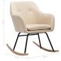 vidaXL Silla mecedora de tela crema