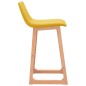 vidaXL Taburetes de cocina 2 unidades tela amarillo mostaza vidaXL Taburetes de cocina 2 unidades tela amarillo mostaza
