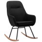 vidaXL Silla mecedora de tela negra vidaXL Silla mecedora de tela negra