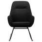 vidaXL Silla mecedora de tela negra vidaXL Silla mecedora de tela negra