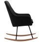 vidaXL Silla mecedora de tela negra vidaXL Silla mecedora de tela negra