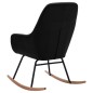vidaXL Silla mecedora de tela negra vidaXL Silla mecedora de tela negra