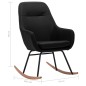 vidaXL Silla mecedora de tela negra vidaXL Silla mecedora de tela negra