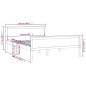 vidaXL Estructura de cama madera maciza pino marrón miel 160x200 cm vidaXL Estructura de cama madera maciza pino marrón miel 160x200 cm