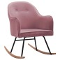 vidaXL Silla mecedora de terciopelo rosa vidaXL Silla mecedora de terciopelo rosa