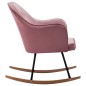 vidaXL Silla mecedora de terciopelo rosa vidaXL Silla mecedora de terciopelo rosa
