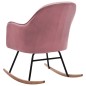 vidaXL Silla mecedora de terciopelo rosa vidaXL Silla mecedora de terciopelo rosa