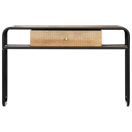 vidaXL Mesa consola de madera maciza de mango 118x30x75 cm