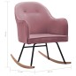 vidaXL Silla mecedora de terciopelo rosa vidaXL Silla mecedora de terciopelo rosa