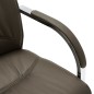 vidaXL Silla de oficina voladiza de cuero sintético gris vidaXL Silla de oficina voladiza de cuero sintético gris