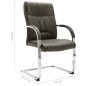 vidaXL Silla de oficina voladiza de cuero sintético gris vidaXL Silla de oficina voladiza de cuero sintético gris
