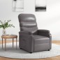 vidaXL Sillón reclinable de cuero sintético gris vidaXL Sillón reclinable de cuero sintético gris