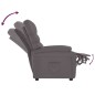 vidaXL Sillón reclinable de cuero sintético gris vidaXL Sillón reclinable de cuero sintético gris