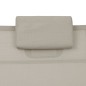vidaXL Tumbona de aluminio textilene crema