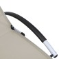 vidaXL Tumbona de aluminio textilene crema
