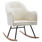 vidaXL Silla mecedora de terciopelo blanco crema