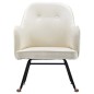vidaXL Silla mecedora de terciopelo blanco crema