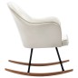 vidaXL Silla mecedora de terciopelo blanco crema