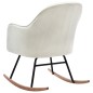 vidaXL Silla mecedora de terciopelo blanco crema