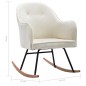 vidaXL Silla mecedora de terciopelo blanco crema
