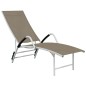 vidaXL Tumbona de textilene y aluminio gris taupé vidaXL Tumbona de textilene y aluminio gris taupé