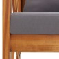 vidaXL Banco de jardín con cojines 119 cm madera maciza de acacia vidaXL Banco de jardín con cojines 119 cm madera maciza de acacia
