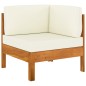 vidaXL Sofá esquinero con cojines blanco crema madera de acacia vidaXL Sofá esquinero con cojines blanco crema madera de acacia