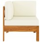 vidaXL Sofá esquinero con cojines blanco crema madera de acacia vidaXL Sofá esquinero con cojines blanco crema madera de acacia