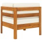 vidaXL Sofá esquinero con cojines blanco crema madera de acacia vidaXL Sofá esquinero con cojines blanco crema madera de acacia