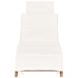 vidaXL Tumbona plegable con cojín blanco crema madera maciza de teca vidaXL Tumbona plegable con cojín blanco crema madera maciza de teca