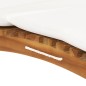 vidaXL Tumbona plegable con cojín blanco crema madera maciza de teca vidaXL Tumbona plegable con cojín blanco crema madera maciza de teca