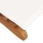 vidaXL Tumbona plegable con cojín blanco crema madera maciza de teca vidaXL Tumbona plegable con cojín blanco crema madera maciza de teca