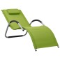 vidaXL Tumbona de textilene verde y gris vidaXL Tumbona de textilene verde y gris
