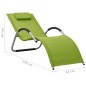 vidaXL Tumbona de textilene verde y gris vidaXL Tumbona de textilene verde y gris