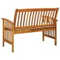 vidaXL Banco de jardín con cojines 119 cm madera maciza de acacia vidaXL Banco de jardín con cojines 119 cm madera maciza de acacia