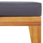 vidaXL Reposapiés modular y cojín gris ocuro madera maciza de acacia vidaXL Reposapiés modular y cojín gris ocuro madera maciza de acacia