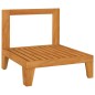 vidaXL Sofá seccional central con cojines madera de acacia gris oscuro vidaXL Sofá seccional central con cojines madera de acacia gris oscuro
