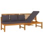 vidaXL Sofá cama con cojín madera maciza acacia gris 200x60x75 cm vidaXL Sofá cama con cojín madera maciza acacia gris 200x60x75 cm