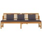 vidaXL Sofá cama con cojín madera maciza acacia gris 200x60x75 cm vidaXL Sofá cama con cojín madera maciza acacia gris 200x60x75 cm