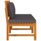 vidaXL Sofá cama con cojín madera maciza acacia gris 200x60x75 cm vidaXL Sofá cama con cojín madera maciza acacia gris 200x60x75 cm