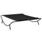 vidaXL Tumbona doble de exterior de tela negro vidaXL Tumbona doble de exterior de tela negro