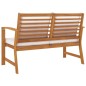 vidaXL Banco de jardín 120 cm con cojines crema madera acacia maciza vidaXL Banco de jardín 120 cm con cojines crema madera acacia maciza